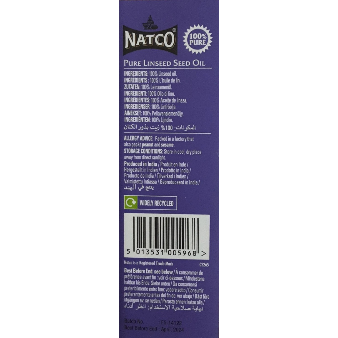Natco Oil Pure Linseed 250ml