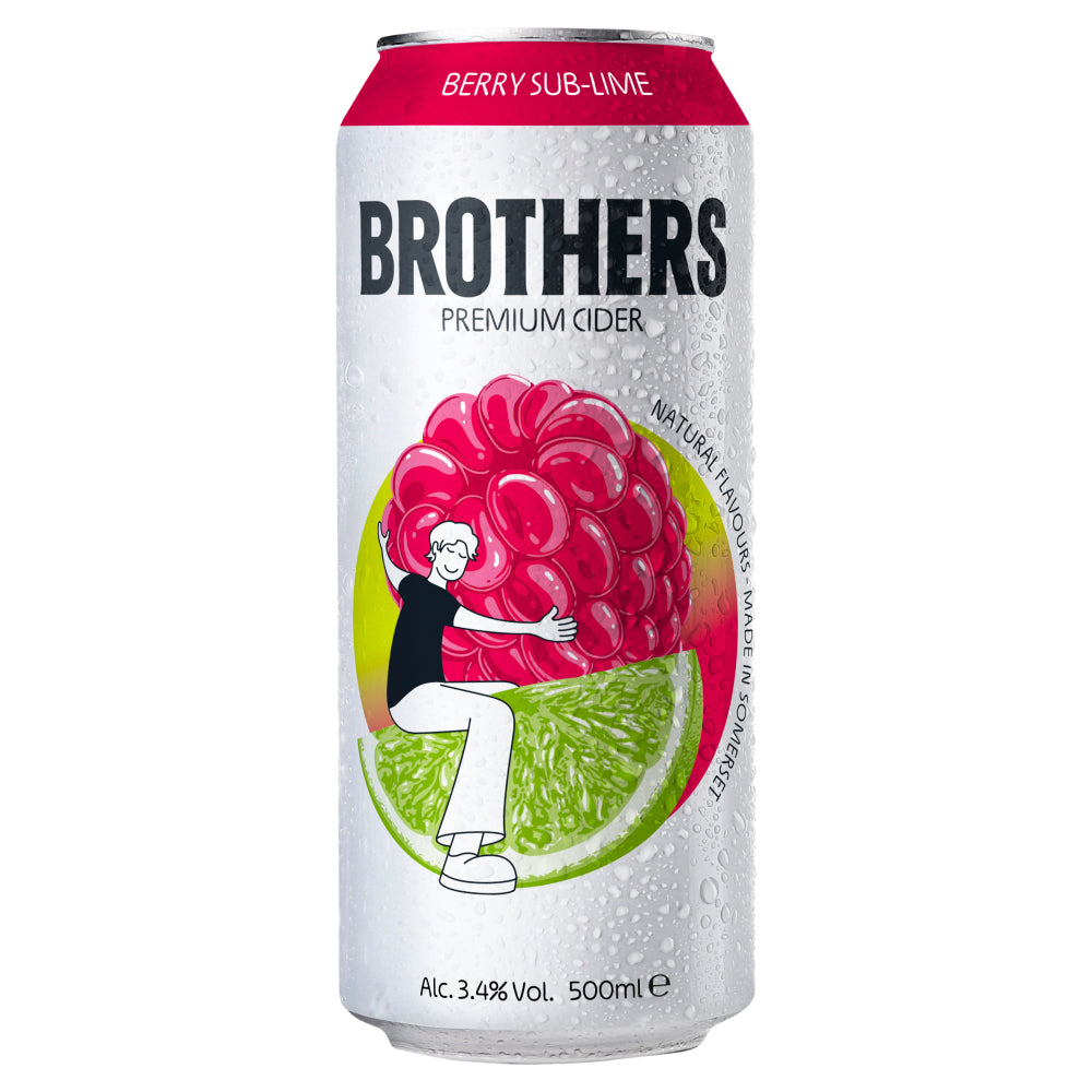 Brothers Berry Sub-Lime Premium Cider 500ml Cans