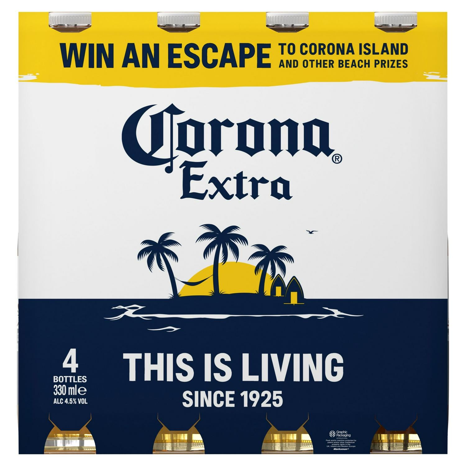 Corona Extra Premium Lager Beer bottles 4x330ml